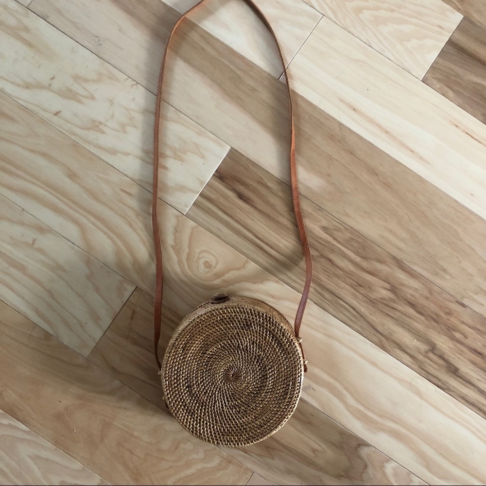 Rattan Circle Basket Bag